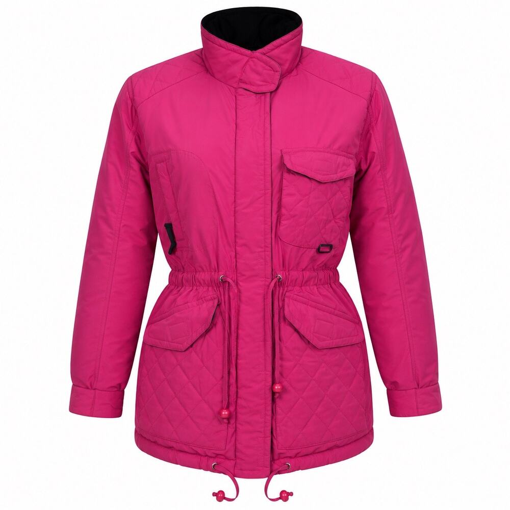 Eddie Bauer Signature Coat Womens Petite Size S Pink Goose Down Parka Vintage
